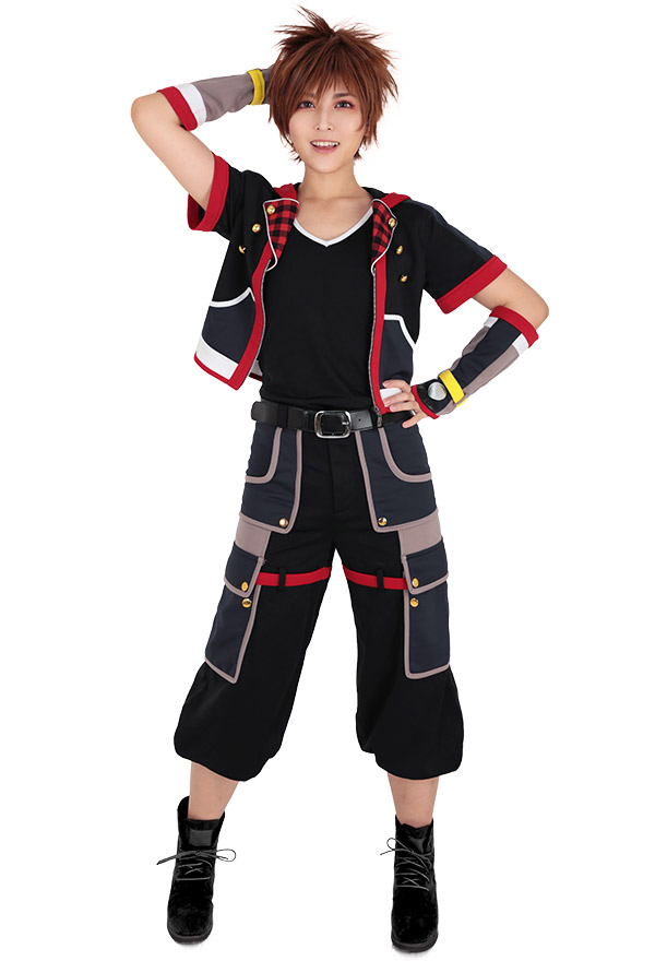 Kingdom Hearts III Sora Halloween Vampire Cosplay Costume Outfit custom made 