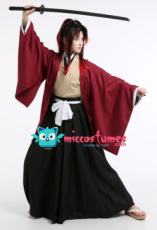Kimetsu no Yaiba Demon Slayer Tsugikuni Yoriichi Men Cosplay Costume Wig Kimono