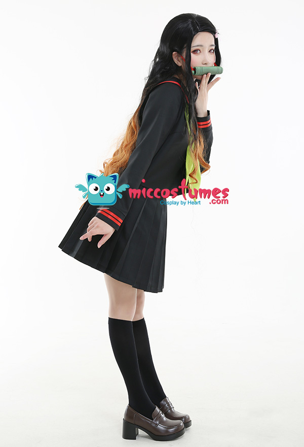 GODNECE Cosplay Uniform Kimetsu no Yaiba Kamado Nezuko Cosplay Uniform Anime für Frauen
