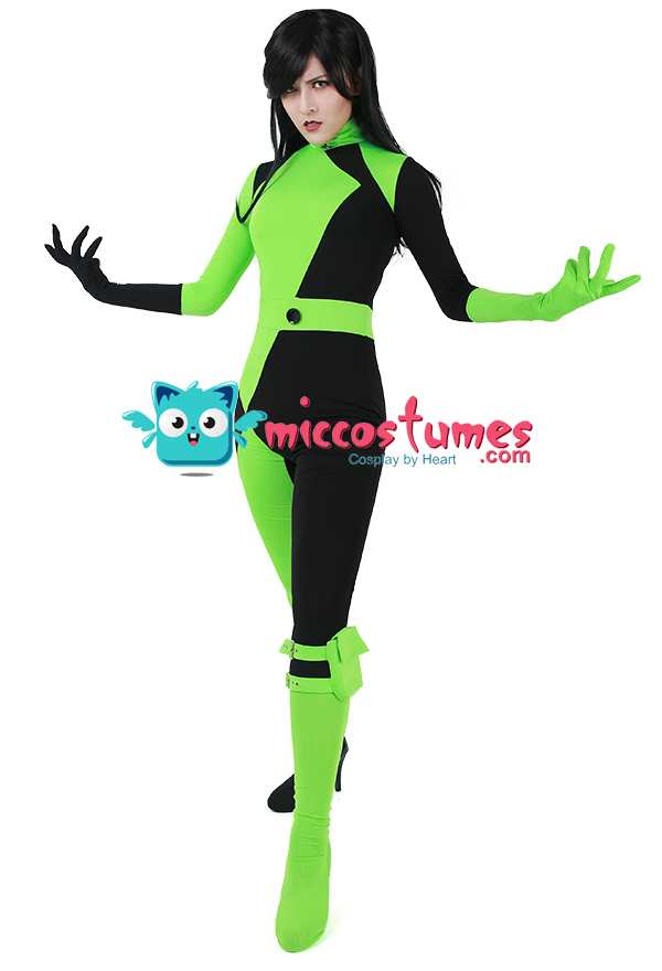 Kim Possible Shego Jumpsuit Cosplay Costume