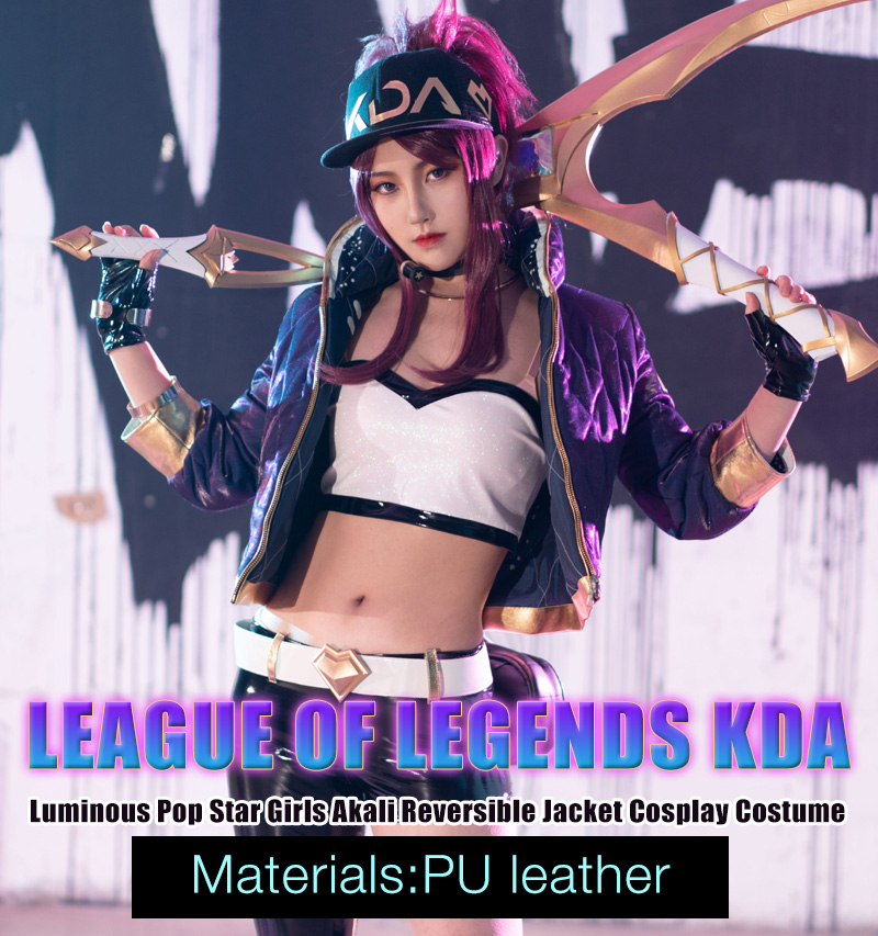 As well Contemporary Portal League of Legends K/DA Pop Star Girls Akali Cosplay Costume