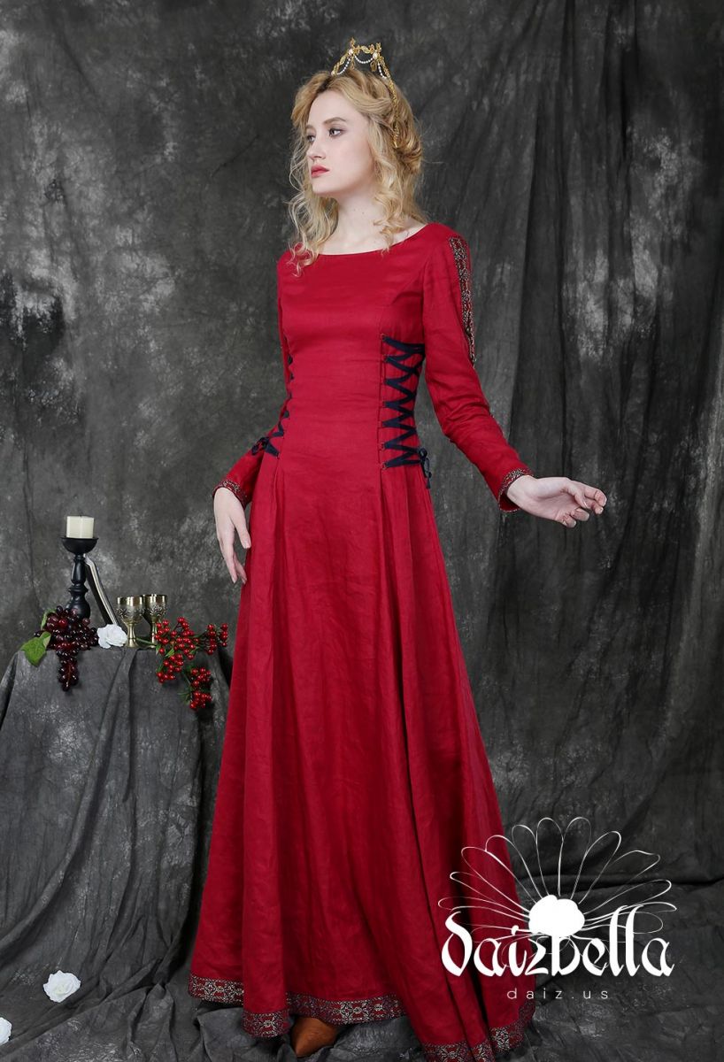 Medieval Wedding Dress - Renaissance XIII Century Costume | Natural ...
