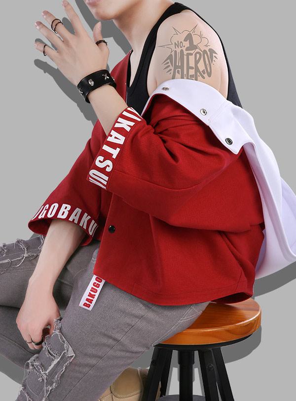 Bakugo Jean Jacket My Hero Academia Cosplay Coat For Sale