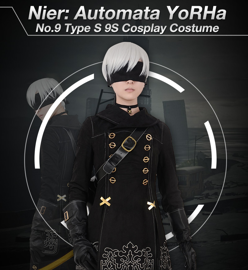 9 Type B Black Cosplay Eyepatch 9S YoRHa Accessories NieR:Automata 9S YoRHa No 