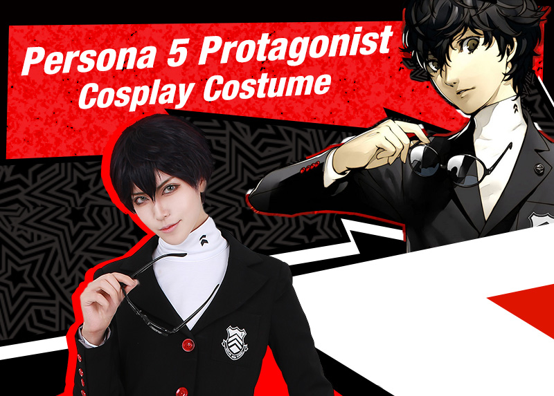 Cosplay Perucke for Persona 5 Joker Akira Kurusu School Uniform 