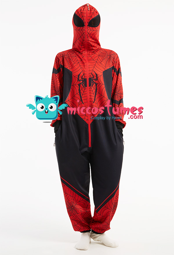 Spider Homewear Onesie Pajama - Halloween Women Adult Kigurumi Hooded  Loungewear Costume