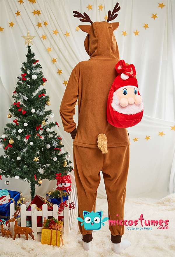 Guirma Costume Pyjama Renne Combinaison Père Noël Rudolph Homme Femme :  : Mode