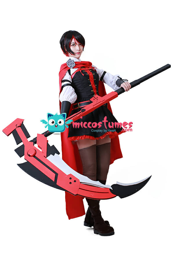 Greeting classical distance RWBY Season 4 Ruby Red Rose Cosplay Costume