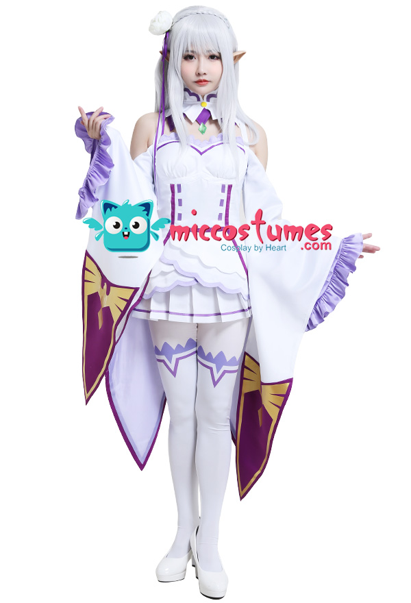 Re:Zero kara Hajimeru Isekai Emilia EMT Costume Cosplay Standard Size