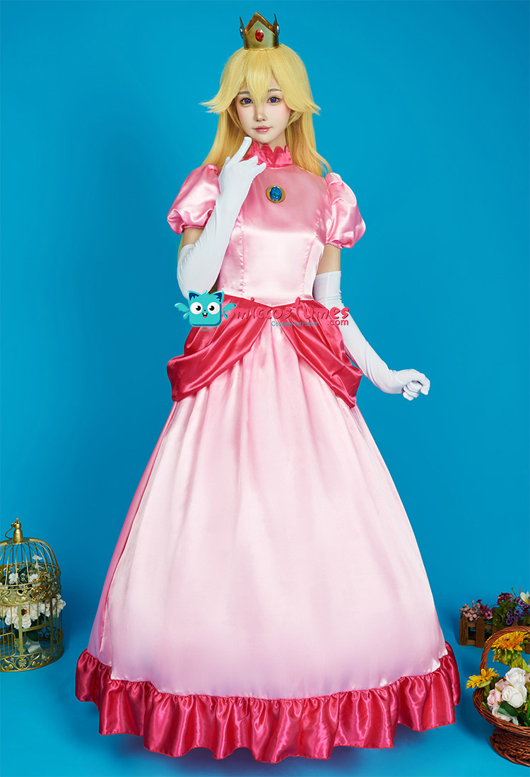 ピーチ姫 衣装、コスチューム 子供女性用 スーパーマリオ