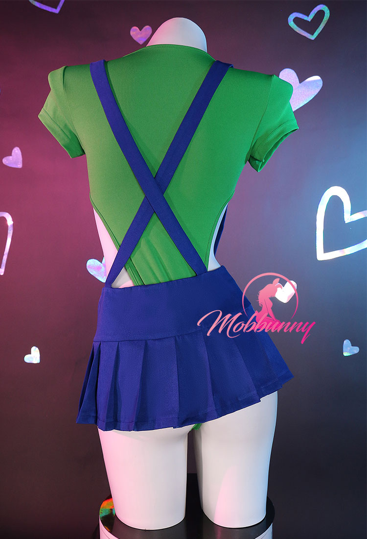 Miccostumes Womens Game Streamer Cosplay Costume Kawaii Suspender Skirt with Accessories