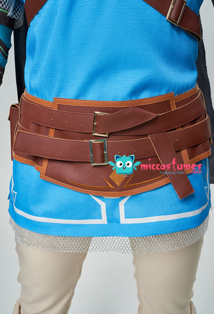 Link Top and Trousers with Cloak and Bags - Men Cosplay