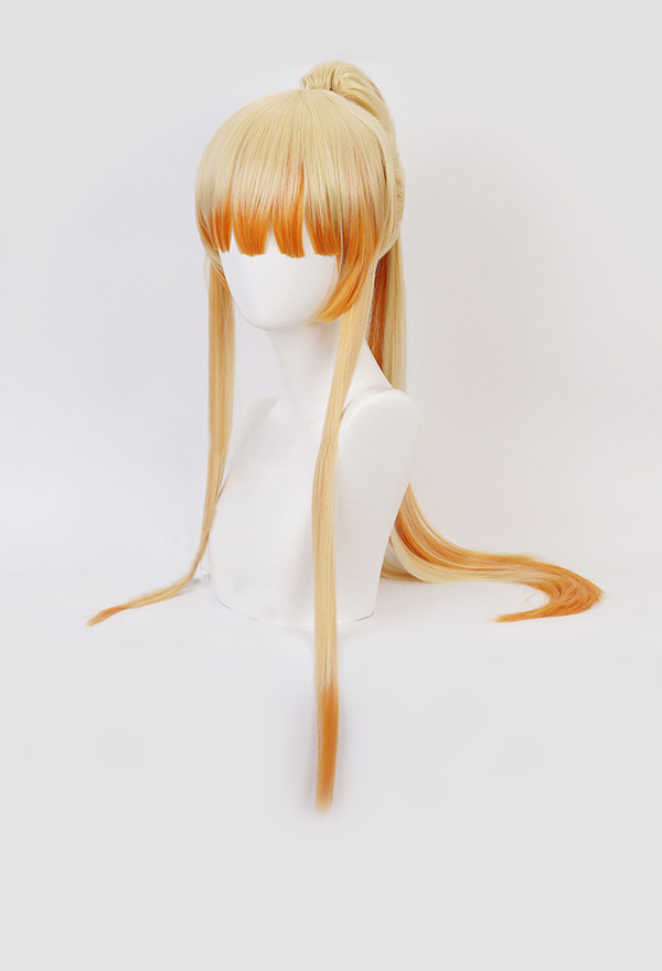 Kimetsu no Yaiba Agatsuma Zenitsu Costume Cosplay Wig +Track Cap Need Styled 