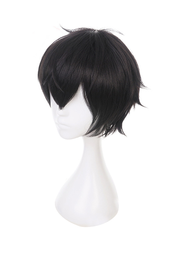 Persona P 5 Joker Kurusu Akira styled Cosplay Wig Black Curly japan Anime Wigs